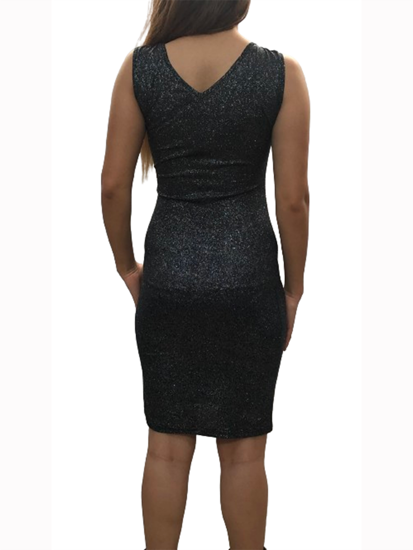 Charming dress in Lurex Lycra and sleeveless